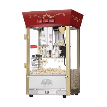 Great Northern Popcorn 8 Ounce Antique Style Popcorn Machine, Electric Countertop Popcorn Maker, Red 956891QAT